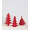 9.5&#x22; Red Enameled Mango Wood Christmas Tree D&#xE9;cor